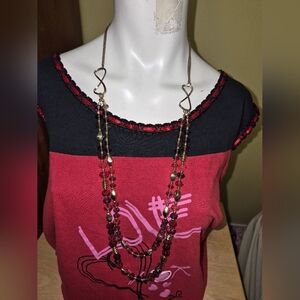 Infinity Purple Glass Crystal Necklace